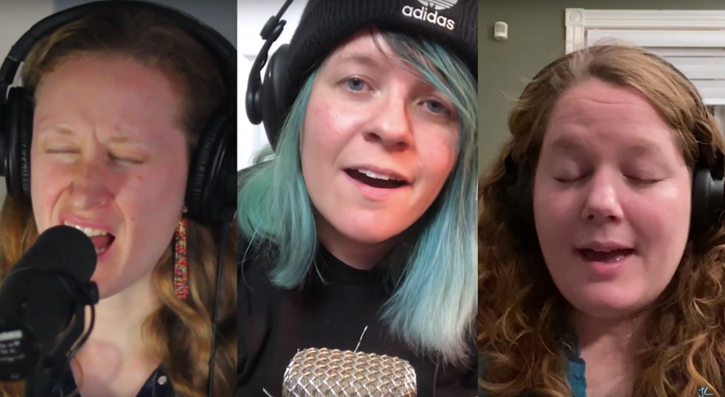 Local songwriters Emily Drinker, Jeanette Lynne, and Brittany Ann Tranbaugh cover boygenius